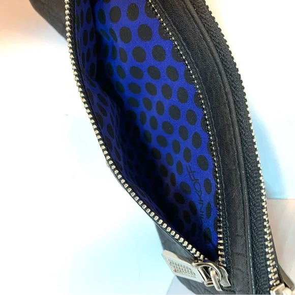 REBECCA MINKOFF Black Leather "Benjamins" Zippered Pouch Wallet - Picture 5 of 6